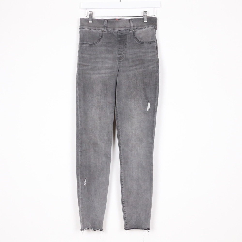 Spanx Distressed Denim Leggings Grey
